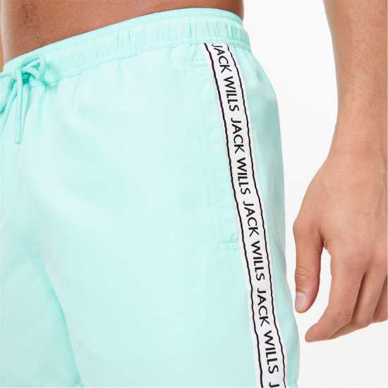 Jack Wills Mid-Length Swim Shorts Мента Тейпд Мъжки къси панталони