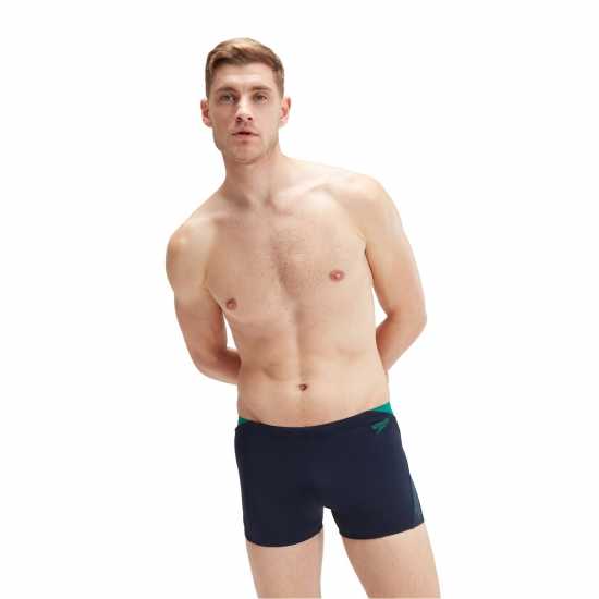 Speedo Мъжки Шорти Hyper Boom Slice Aquashorts Mens Navy/Green Мъжки плувни шорти и клинове