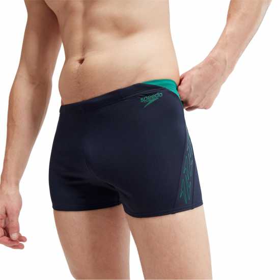 Speedo Мъжки Шорти Hyper Boom Slice Aquashorts Mens Navy/Green Мъжки плувни шорти и клинове