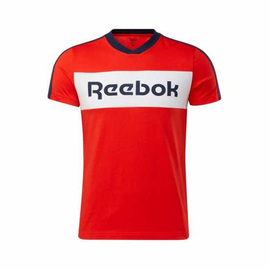 Reebok Мъжка Риза Essentials Linear Logo Graphic T-Shirt Mens Инстинкт Червен Атлетика