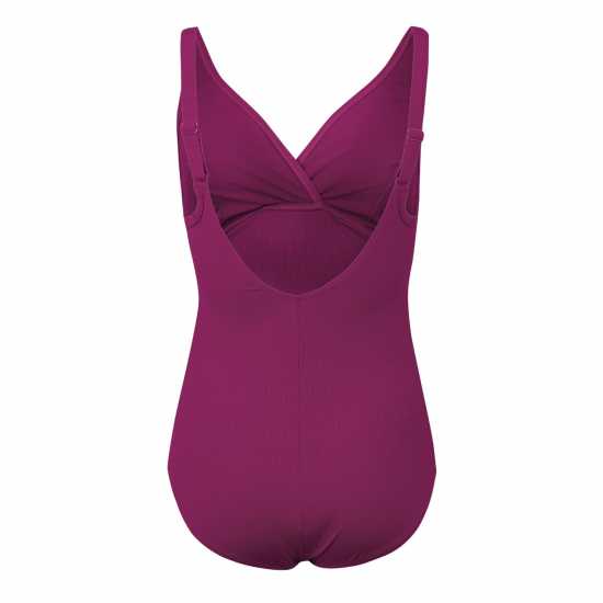 Speedo V-Neck Maternity U-Back Swimsuit Womens Лилаво 