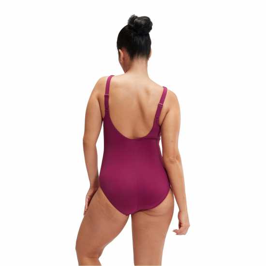 Speedo V-Neck Maternity U-Back Swimsuit Womens Лилаво 