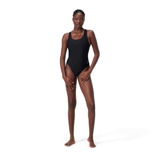 Speedo Women's Solid Scoop With Mesh One Piece  Дамски бански