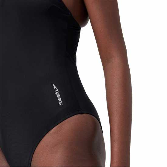 Speedo Women's Solid Scoop With Mesh One Piece  Дамски бански