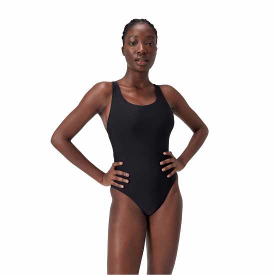 Speedo Women's Solid Scoop With Mesh One Piece  Дамски бански