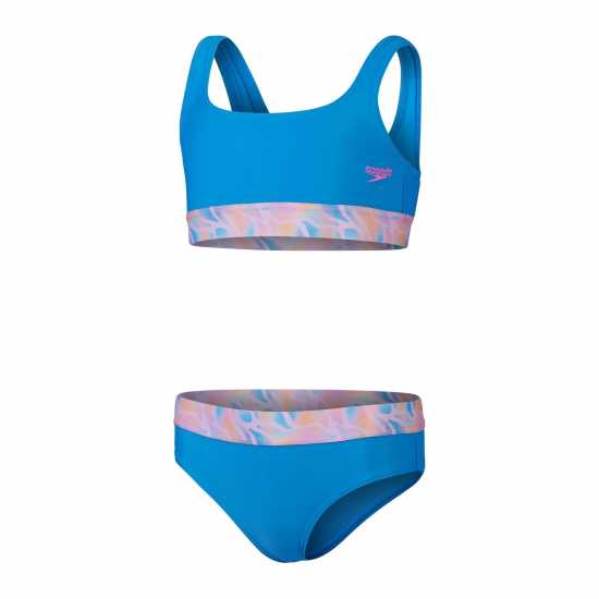 Speedo Cont Band 2Pc Jn99 Синьо Бански за момичета