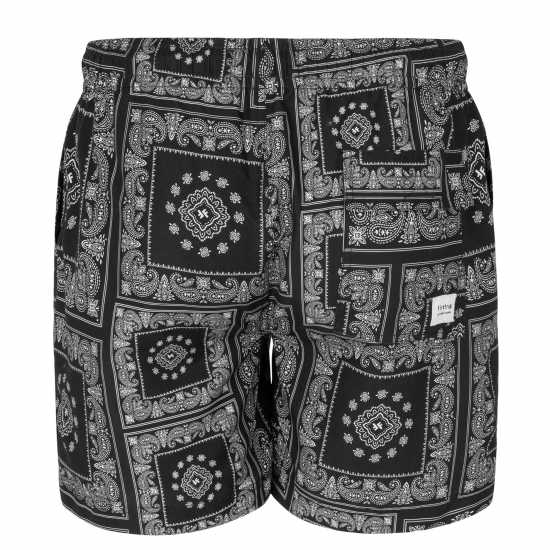 Firetrap Мъжки Плувни Шорти Printed Swim Shorts Mens Бандана Мъжки къси панталони