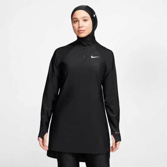 Nike Full Coverage Dress Черно Дамски бански