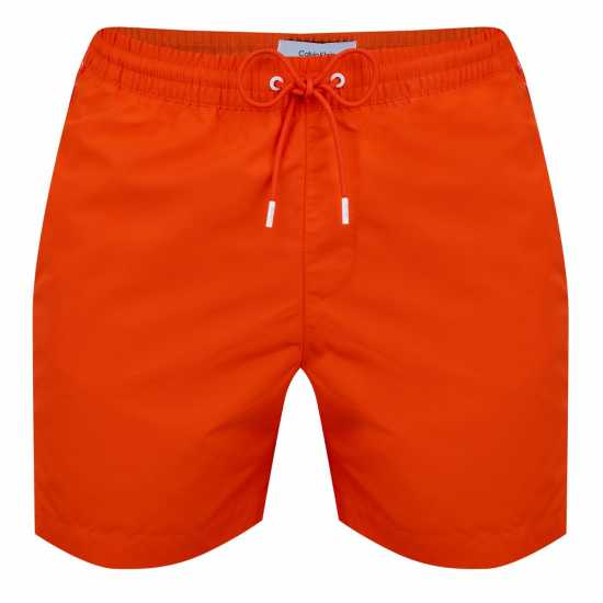 Calvin Klein Мъжки Плувни Шорти Medium Tape Swim Shorts Mens Основен оранжев SCZ Мъжки къси панталони