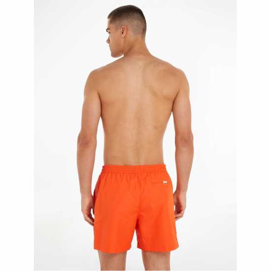 Calvin Klein Мъжки Плувни Шорти Medium Tape Swim Shorts Mens Основен оранжев SCZ Мъжки къси панталони