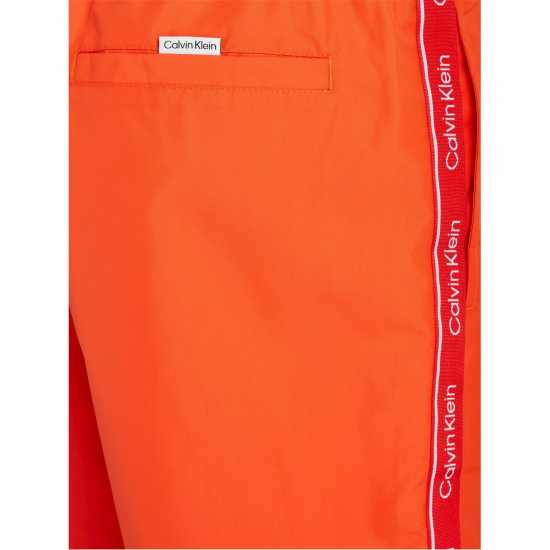 Calvin Klein Мъжки Плувни Шорти Medium Tape Swim Shorts Mens Основен оранжев SCZ Мъжки къси панталони