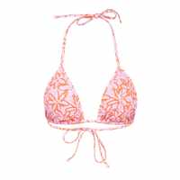 Soulcal Tie Bikini Top  Ld43 Розово Цветно Дамско облекло плюс размер