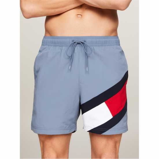 Tommy Hilfiger Flag Swim Shorts Сино Въгле 