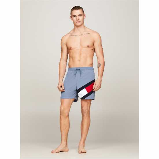 Tommy Hilfiger Flag Swim Shorts Сино Въгле 