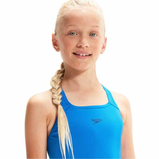 Speedo Girls Endurance Plus Medalist  Swimsuit Синьо 2024 Детски бански и бикини