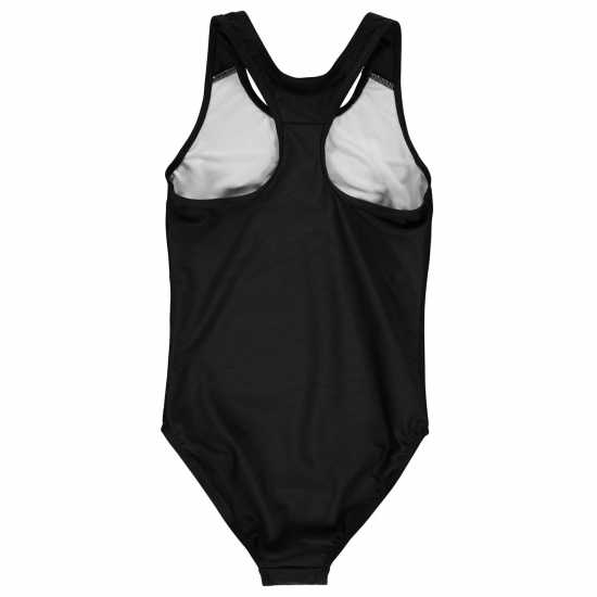 Slazenger Плувен Костюм Момичета Lycra® Xtra Life™ Racer Back Swimsuit Girls Черно Детски бански и бикини