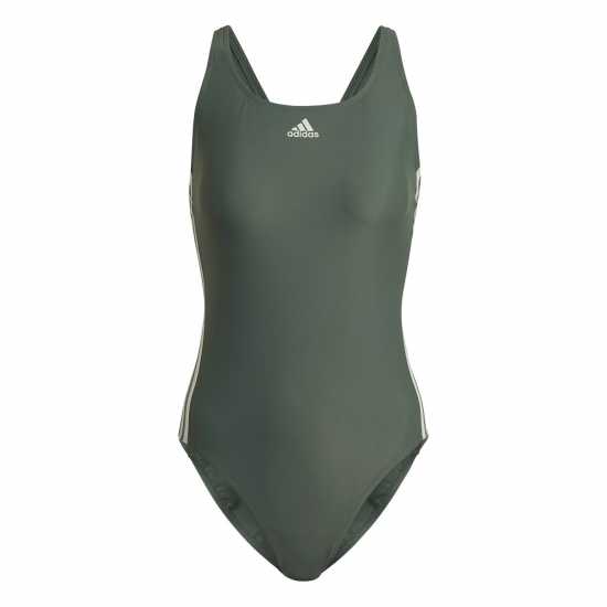 Adidas Classic 3-Stripes Swimsuit Womens GreenOxid Дамски бански