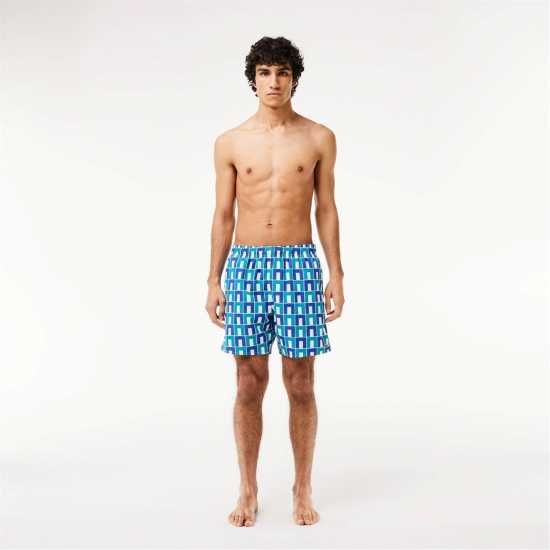 Lacoste Aop Swim Sn42 Зелен IS8 Swimwear Under 40