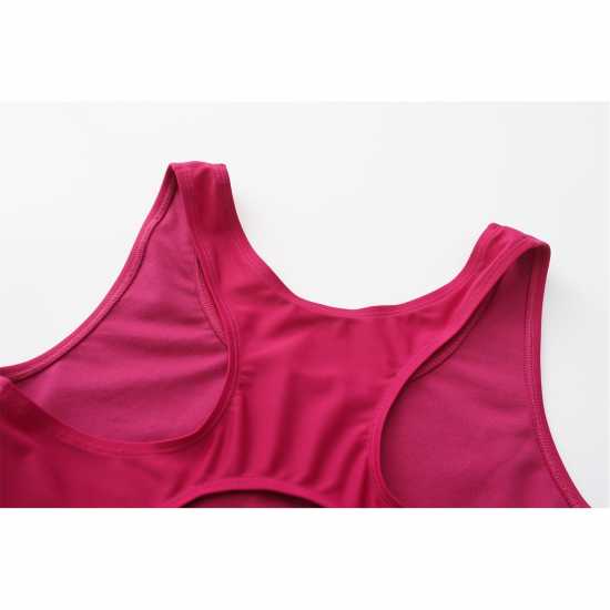 Slazenger Дамски Бански Костюм Boyleg Swimsuit Ladies Plum/Coral/Char Дамски бански