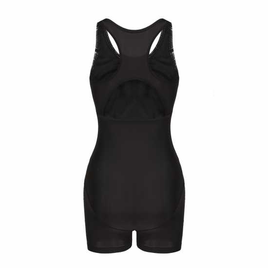 Slazenger Дамски Бански Костюм Lycra® Xtra Life™ Boyleg Swimsuit Ladies Черна полка 