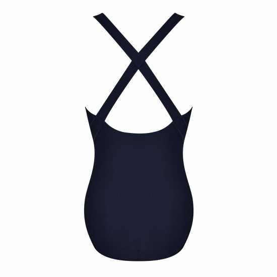 Slazenger Дамски Бански Костюм Lycra® Xtra Life ™ X Back Swimsuit Ladies Морска синьо Дамски бански