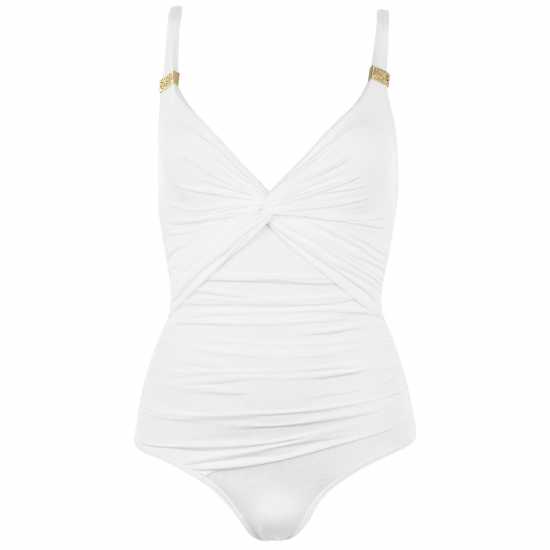 Biba Icon Swimsuit With Tummy Control Бяло Дамски бански