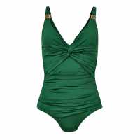 Biba Icon Swimsuit With Tummy Control Foliage Green Holiday Essentials