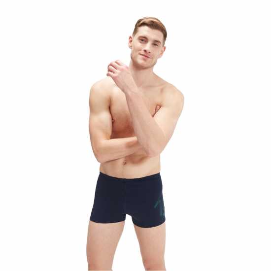 Speedo Hbm Plt Sht Sn99 Navy/Green Мъжки плувни шорти и клинове