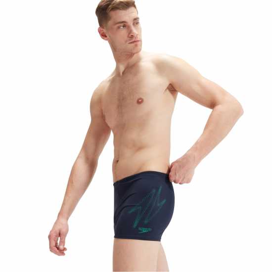 Speedo Hbm Plt Sht Sn99 Navy/Green Мъжки плувни шорти и клинове