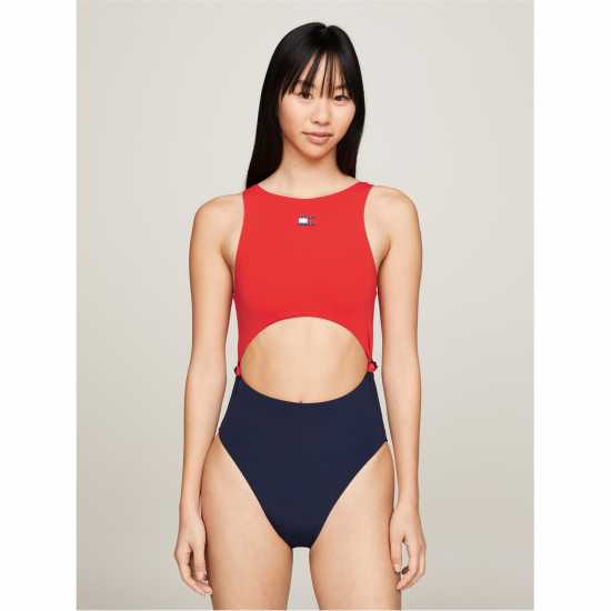 Tommy Hilfiger Cutout Swimsuit Ld43  Womens