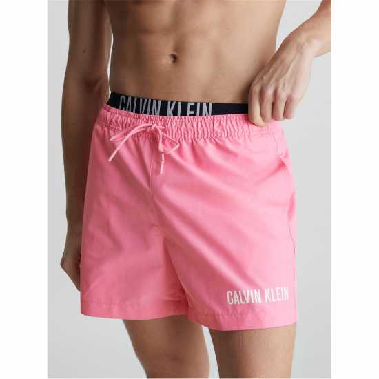 Calvin Klein Intense Power Double Waistband Swim Shorts Сашет Розово TFZ Мъжки къси панталони