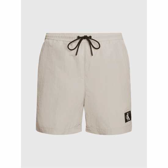 Calvin Klein Medium Drawstring Swim Shorts Сребрено ОблачениеPE0 Мъжки къси панталони