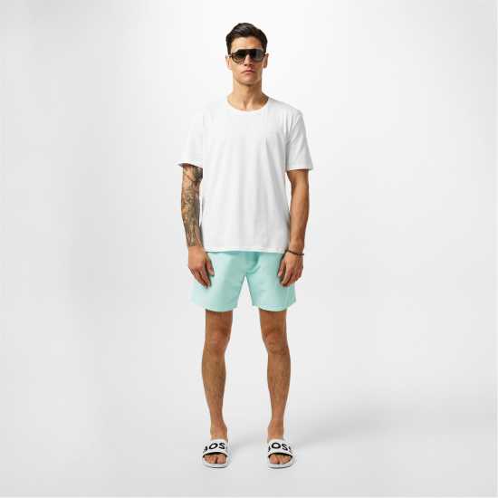 Hugo Boss Мъжки Плувни Шорти Boss Swim Shorts Mens Аква Син 356 Мъжки плувни шорти и клинове