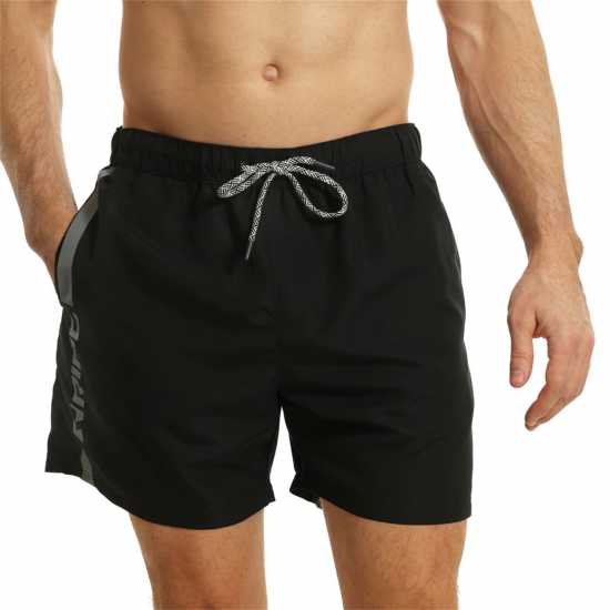 Спортни Гащета Ript Essentials Verticle Stripe Swimming Trunks Mens Черно/Сиво Мъжки плувни шорти и клинове