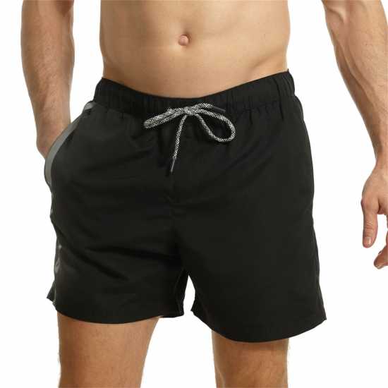 Спортни Гащета Ript Essentials Verticle Stripe Swimming Trunks Mens Черно/Сиво Мъжки плувни шорти и клинове