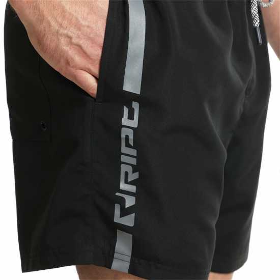 Спортни Гащета Ript Essentials Verticle Stripe Swimming Trunks Mens Черно/Сиво Мъжки плувни шорти и клинове