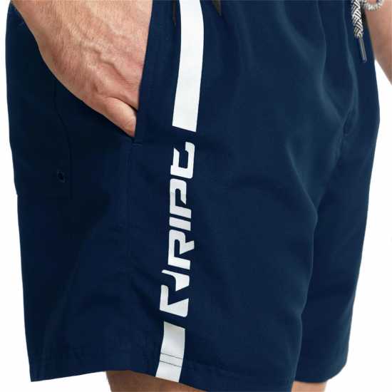 Спортни Гащета Ript Essentials Verticle Stripe Swimming Trunks Mens Морско синьо/Бяло Мъжки къси панталони