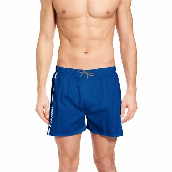 Спортни Гащета Ript Essentials Verticle Stripe Swimming Trunks Mens Кралско синьо / бяло Мъжки къси панталони