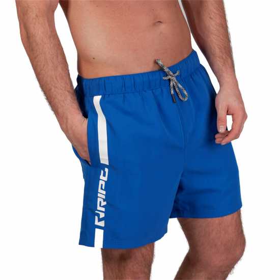 Спортни Гащета Ript Essentials Verticle Stripe Swimming Trunks Mens Кралско синьо / бяло Мъжки къси панталони