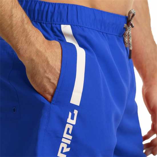 Спортни Гащета Ript Essentials Verticle Stripe Swimming Trunks Mens Кралско синьо / бяло Мъжки къси панталони