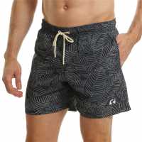 Мъжки Плувни Шорти Ript Leaf Print Swim Shorts Mens Морска синьо Мъжки плувни шорти и клинове