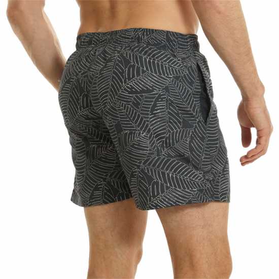 Мъжки Плувни Шорти Ript Leaf Print Swim Shorts Mens Морска синьо Мъжки плувни шорти и клинове