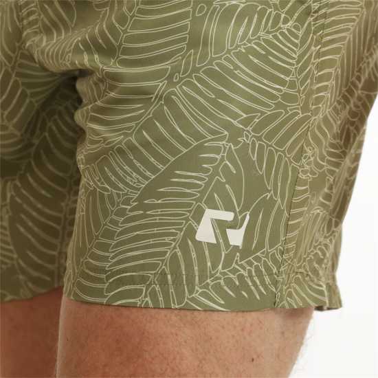 Мъжки Плувни Шорти Ript Leaf Print Swim Shorts Mens Хаки Мъжки къси панталони