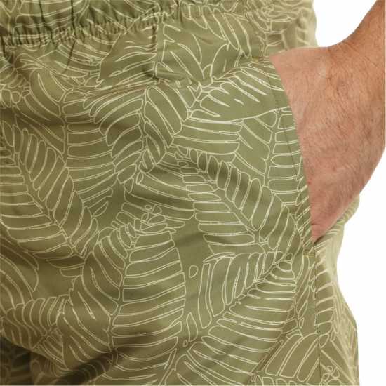 Мъжки Плувни Шорти Ript Leaf Print Swim Shorts Mens Хаки Мъжки къси панталони