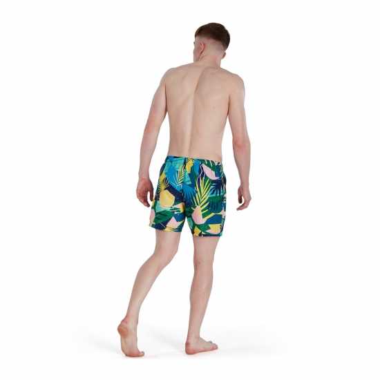 Speedo Мъжки Плувни Шорти Printed Leisure 16 Swim Shorts Mens Жълто/Розово Мъжки къси панталони