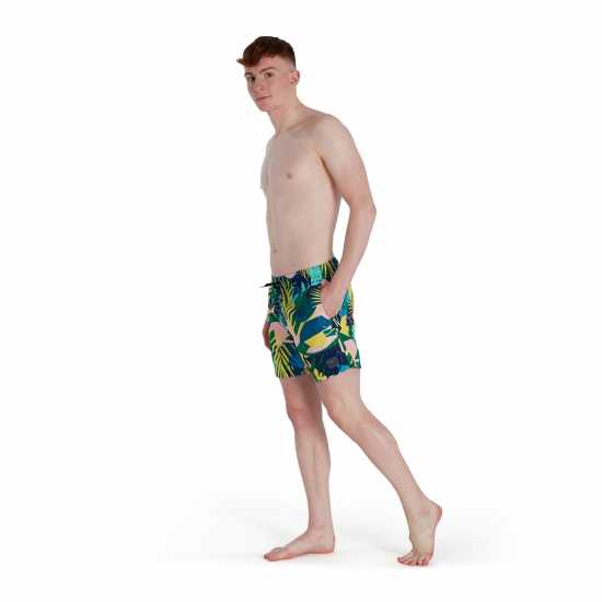 Speedo Мъжки Плувни Шорти Printed Leisure 16 Swim Shorts Mens Жълто/Розово Мъжки къси панталони