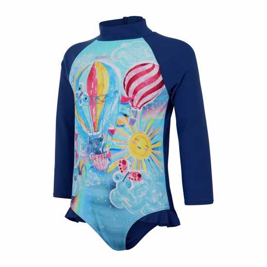 Speedo Placement Frill One Piece Baby Girls  Детски бански и бикини