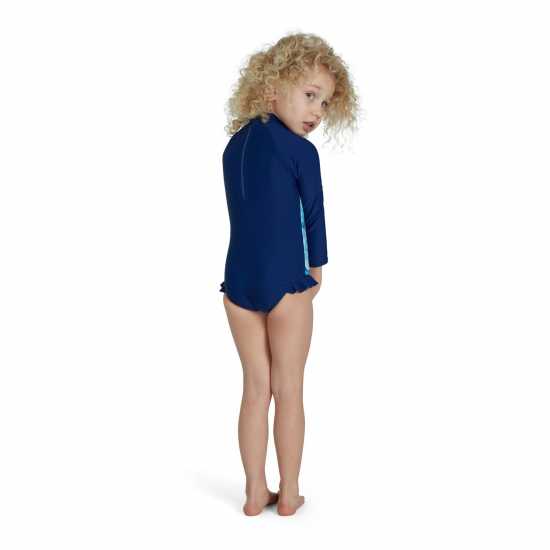 Speedo Placement Frill One Piece Baby Girls  Детски бански и бикини