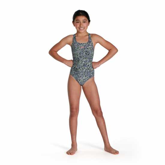 Speedo Екип Невръстни Момиченца All Over Medalist Swimsuit Infant Girls  Детски бански и бикини