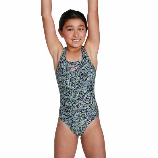 Speedo Екип Невръстни Момиченца All Over Medalist Swimsuit Infant Girls  Детски бански и бикини